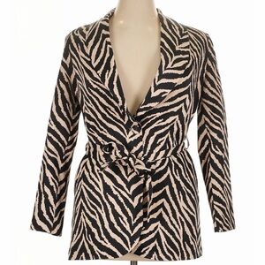 Black and Cream Zebra  Blazer